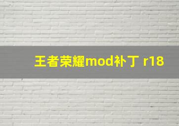 王者荣耀mod补丁 r18